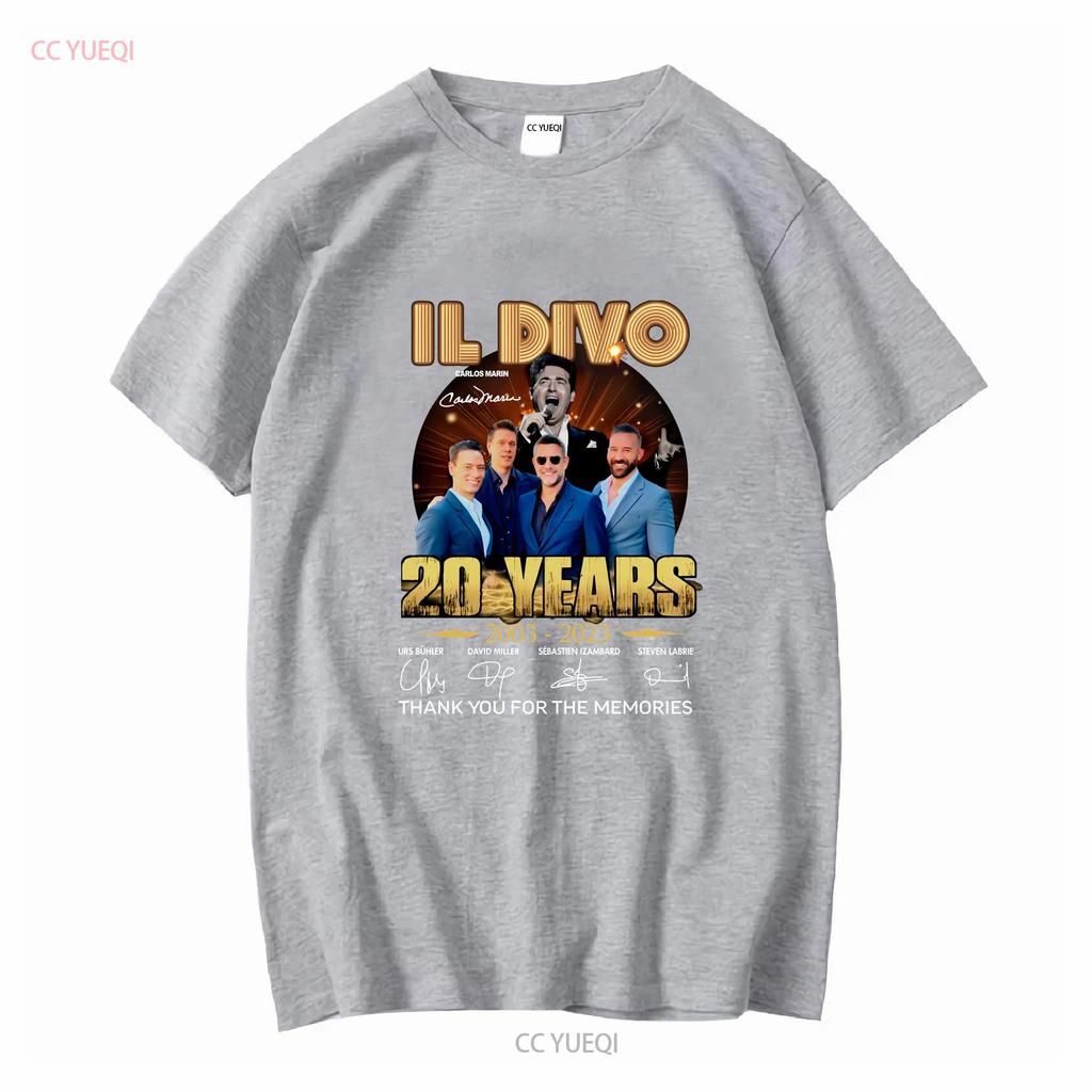 Il Divo 20 Years Thank You For The Memories T Shirt Full Size S 5XL vintage Washed Comfortable Stretched streetwear Versatile