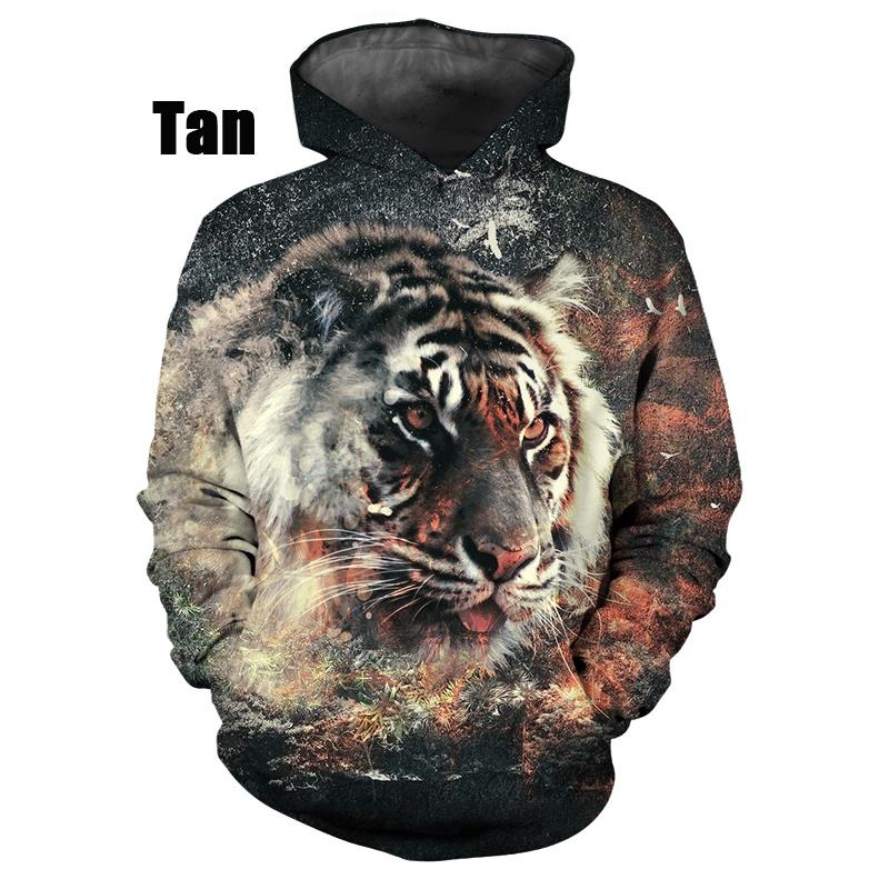 Hot Sale Tiger Print Hoodie Sweatshirts Men Women Fashion Casual Long Sleeve Pullover Print Harajuku Streetwear Hoodies
