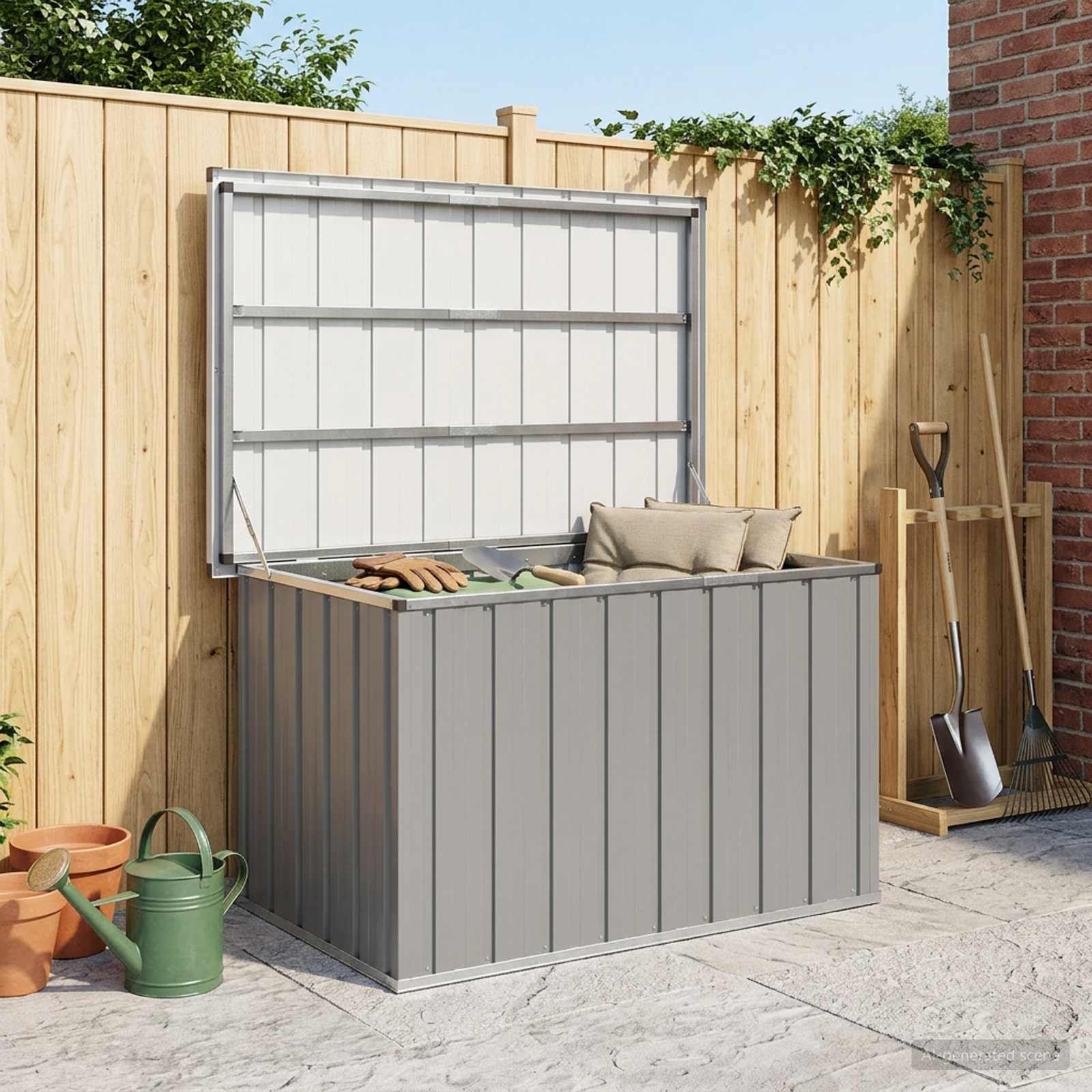 Vidaxl Gartenbox Grau 109X67x65 Cm - Bild 2