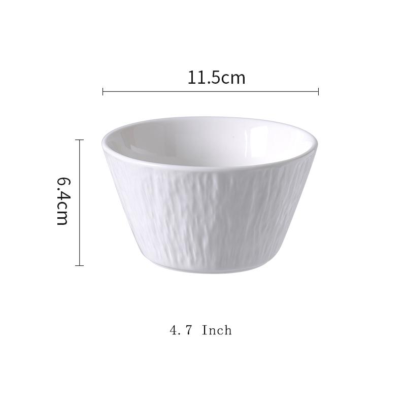Household Ceramic Rice Bowls 4.7 Inch Stone Pattern Underglaze Colour Simple Dining Tableware Japanese New Creative Solid Bowl