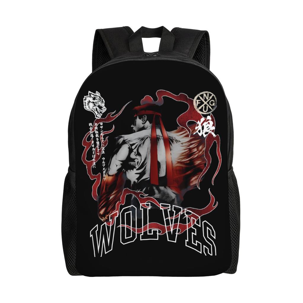 T-Tekkenes Travel Backpack Women Men School Laptop Bookbag Fighting Game College Student Daypack Bags
