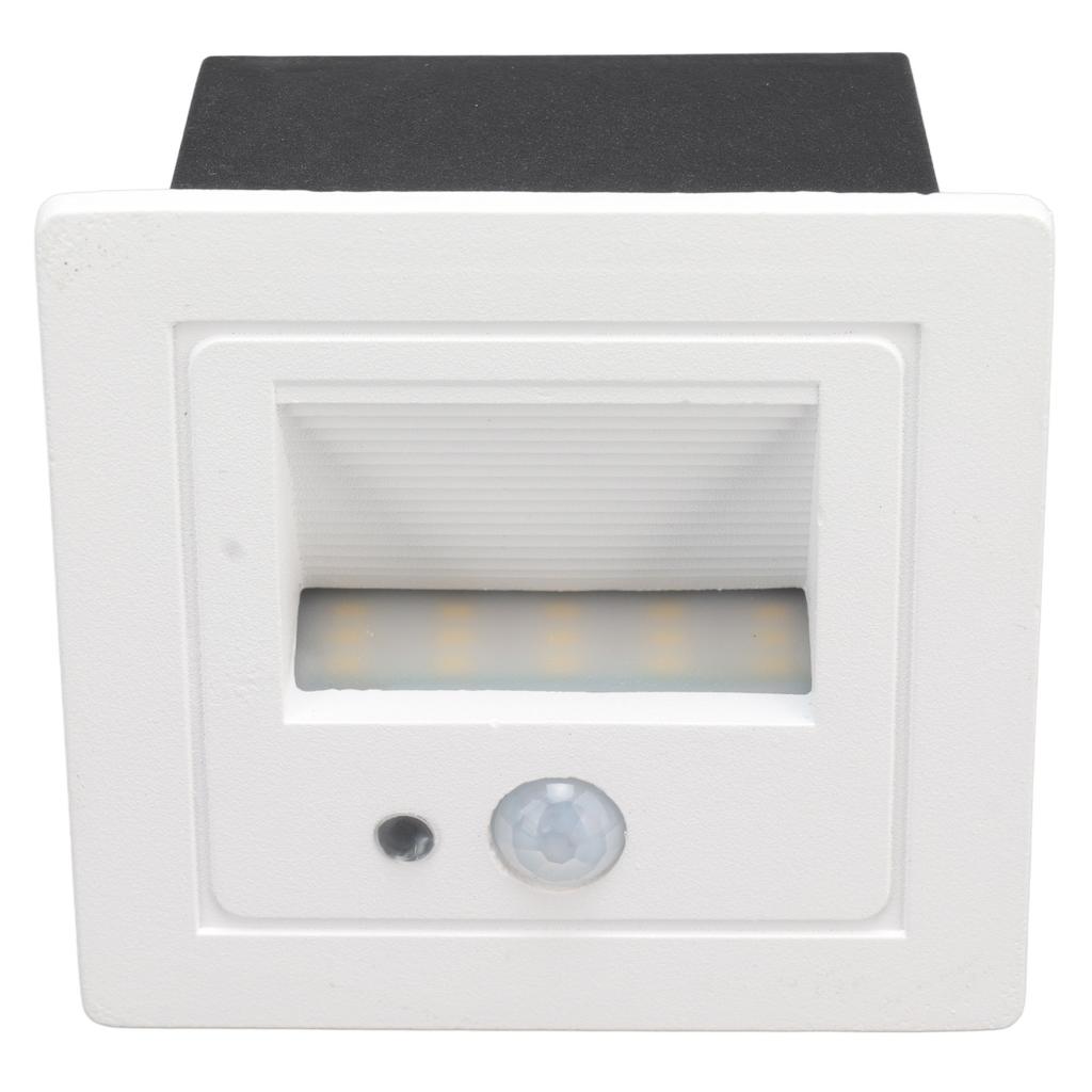 LED Corner Wall Lamp Recessed Warm White Iron Baking Varnish Body Induction Step Light for Stairway 85‑260V