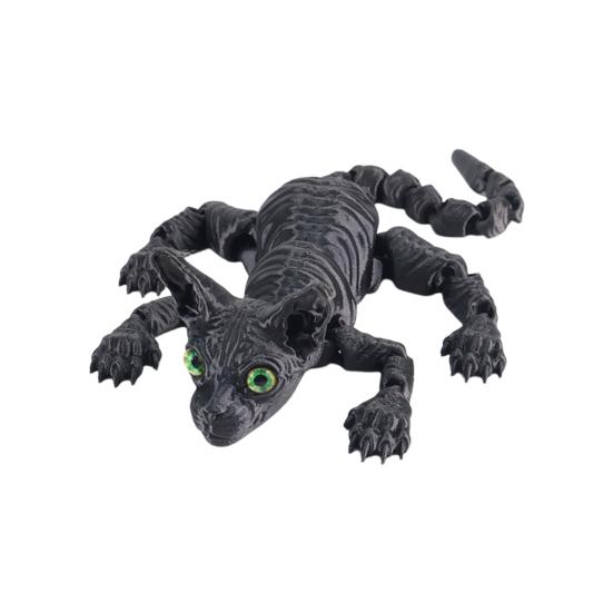 3D-печатная фигурка лысой кошки с подвижными суставами, фигурка кошки-сфинкса, шарнирная модель животного, игрушка для домашнего офиса, книжной полки, украшения для рабочего стола, орнамент