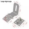 Stainless Steel Padlock Clasp Gate Hasp Staple Door 90 Degrees Latches Lock Shed Latch Household Burglar-Proof Hardware