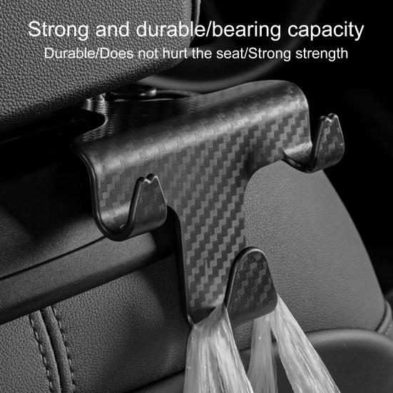 

Carbon Fiber Car Stylish Hook Stand Storage Multi-function Hook Rear Seat for Hands-free