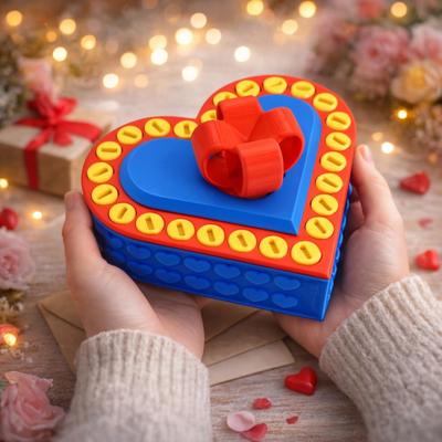 Storage Box Heart Shaped Annoying Gift Box 8 Cm Detachable 3 D Printed Box with Screws Novelty Puzzle Box Surprise Present
