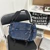 Vintage Denim Bag Women's Crossbody Bag Large Capacity Shoulder Bag