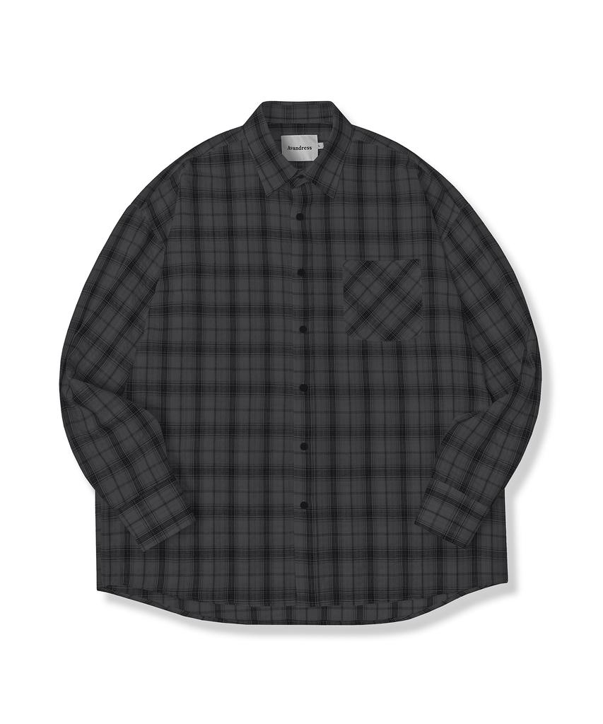 AVANDRESS Smith Overfit Check Shirt White