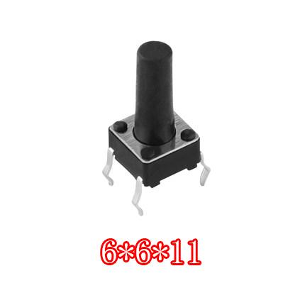 20PCS 6x6mm Panel PCB Momentary Tactile Tact Mini Push Button Switch DIP 4pin 6x6x4.3/5/6/7-20MM 6*6*4.3MM 5MM 6MM 8MM - 20MM