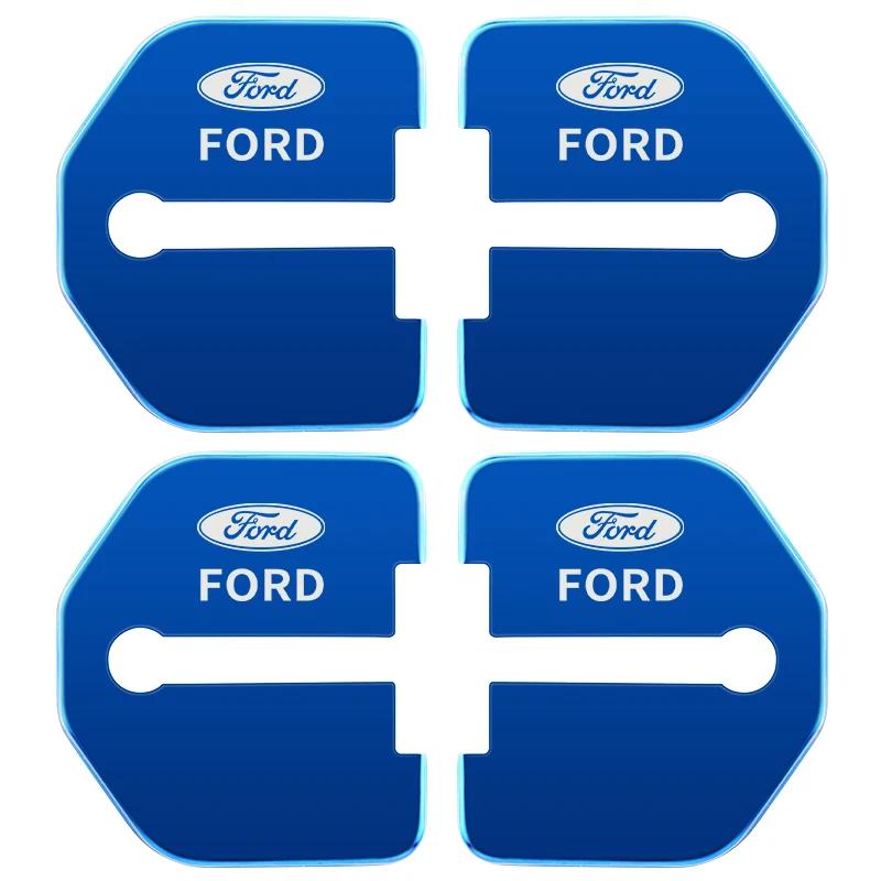 Adesivo per Auto 4pz Copertura Decorativa di Protezione Serratura Porta Emblema custodia per Ford Kuga Territory Focus RS Escort Fiesta Mondeo Accesso