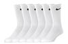 Nike Knee High Socks Unisex 6 Pack White Couple's SX7666-100