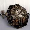 Sun, Moon-themed, Eight-ribbed, Self-folding Umbrella Is Suitable for Everyday Outdoor Use and Is An Ideal Gift for Friends and Family, As A
