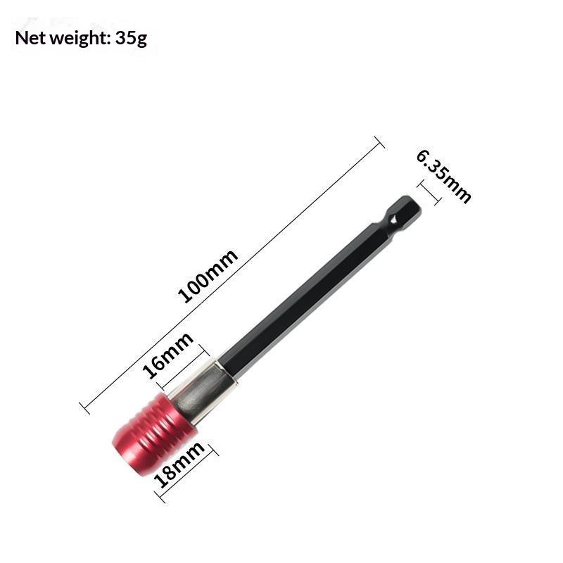 1/3Pcs 300Mm Self-Locking Extension Rodred Extended Hexagonal Handle Quick Release Connecting Bar Screwdriver Extension Tool
