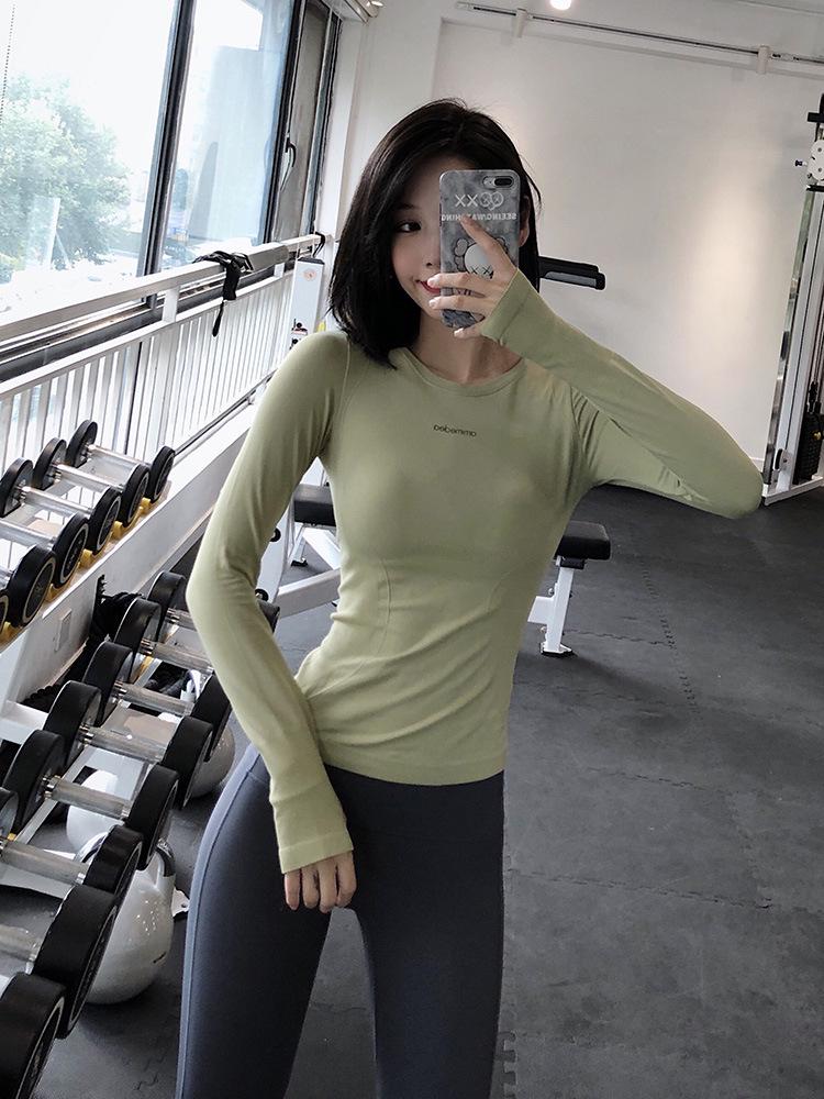 Miki Women's Quick-Dry Long Sleeve Fitted Sports Top for Yoga and Running