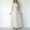 2026 Spring Women's Strapless Colorful Printed Evening Gown Dress - European and American Fashion