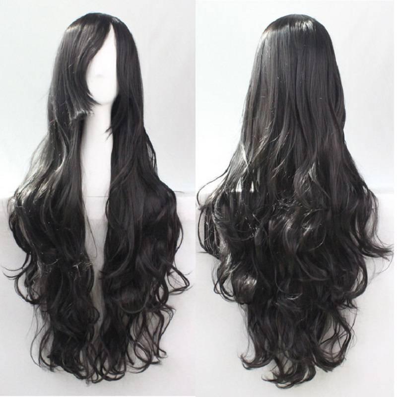 80cm Lange Wellenperücke in Lebhaften Farben Hochtemperaturfaser Ideal für Cosplay-Veranstaltungen