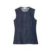Spring New Women's Clothing French Design Slim Fit round Neck Denim Sleeveless Tops Vest 1265155