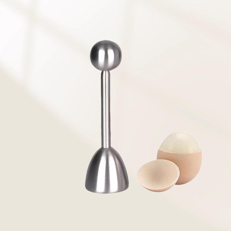Stainless Steel Egg Topper Cutter Kitchen Tool For Hard Boiled Eggs Shell Removal Precision Eggshell Opener Breakfast Gadge