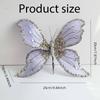 Butterfly Clip Christmas Ornament Xmas Tree Decor Centerpiece Glitter Decorative for Fireplace Office Wreath Holiday Garland