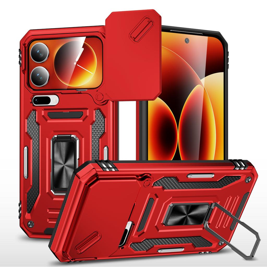 Applicable To Xiaomi 17Promax Mobile Phone Case Holder 14T Window Push Magnetic Ultra-thin Ring Mobile Phone Case