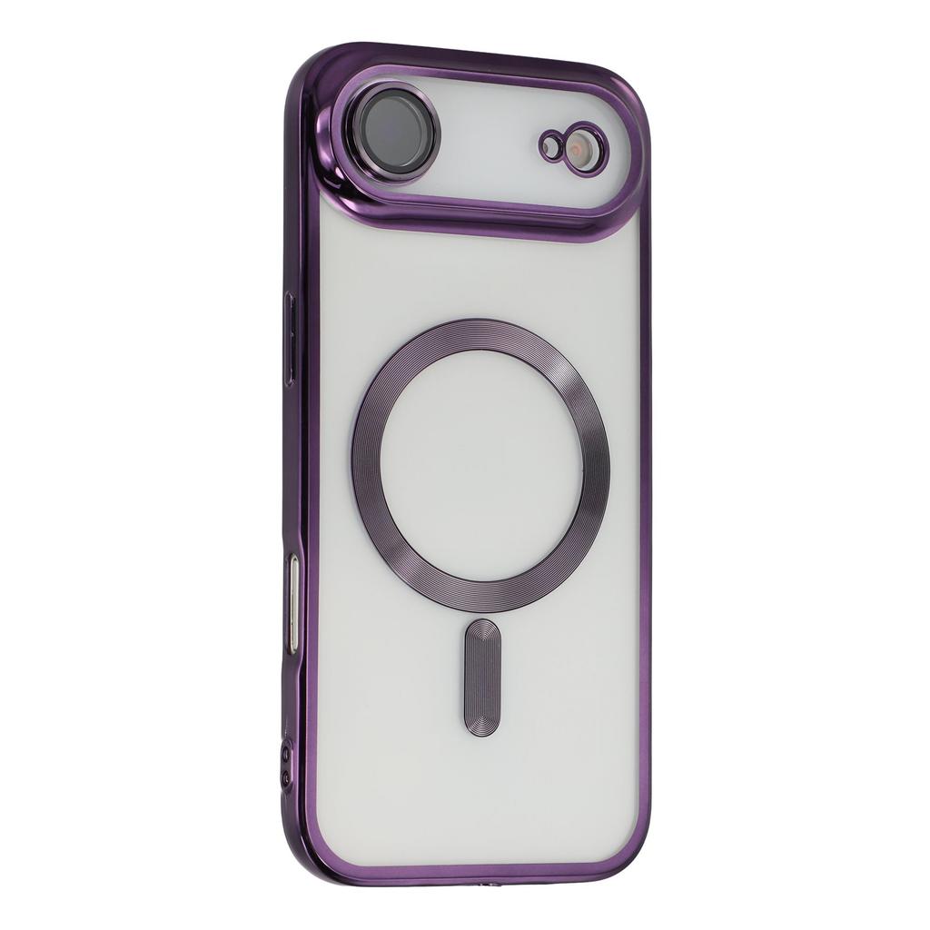 For iPhone 17 Air Magnetic Case CD Veins Glass Lens Guard TPU Phone Back Cover