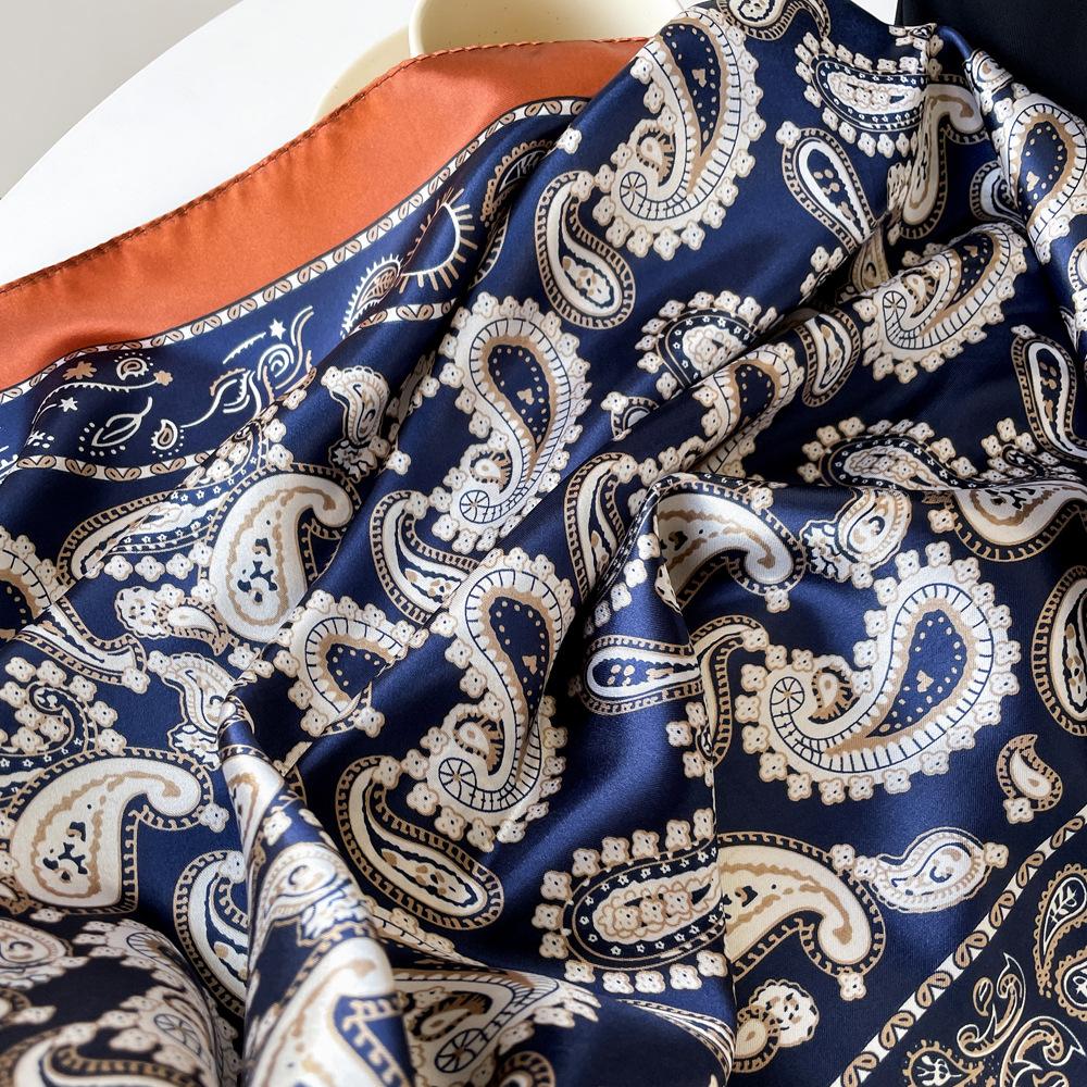 New Silk Scarf Ladies Cashew Printed Wrap Scarf Satin Scarf Satin Scarf Satin Large Square Scarf Shawl