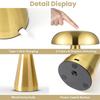 Mushroom Table Lamp Portable Touch Rechargeable LED Bedside Light Touch Control Reading Lamp for Bedroom Nightstands Metal
