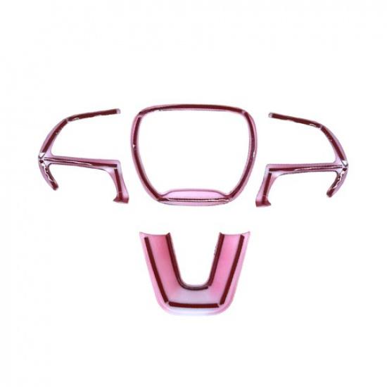 ABS 4Pcs Inner Steering Wheel Frame Cover Trim For Dodge Challenger 2015-