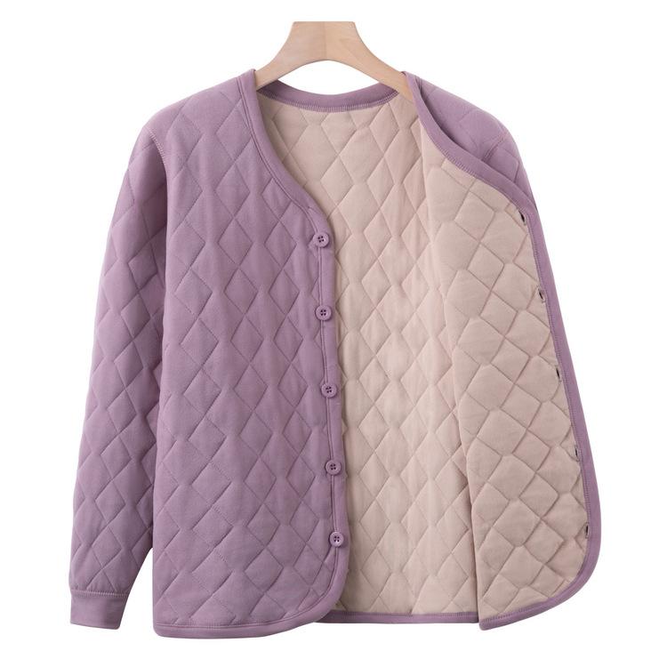 Oma Winter Warme Kleidung Mittelalte und Ältere Mütter Tragen Kältefestes Innen- und Winter-Unterziehhemd