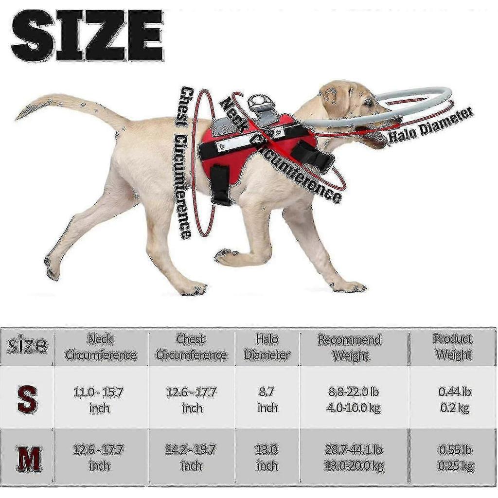 Blind Dog Harness with Anti-Collision Halo - Low Vision Pet Safety Device