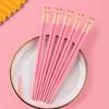 Pink 5Pairs Japanese Chinese Chopsticks For Eating Food Sushi Sticks Reusable Metal Korean Chopsticks Set Healthy Tableware Set