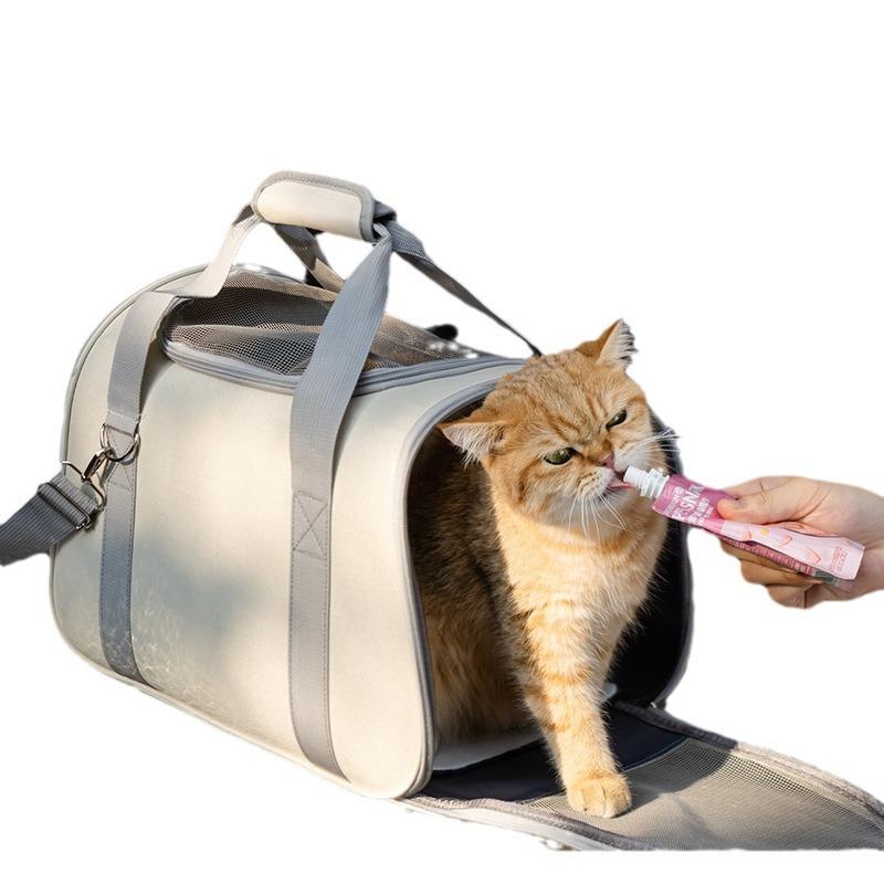 Pet bag out portable bag foldable breathable cat bag large capacity two small cats car