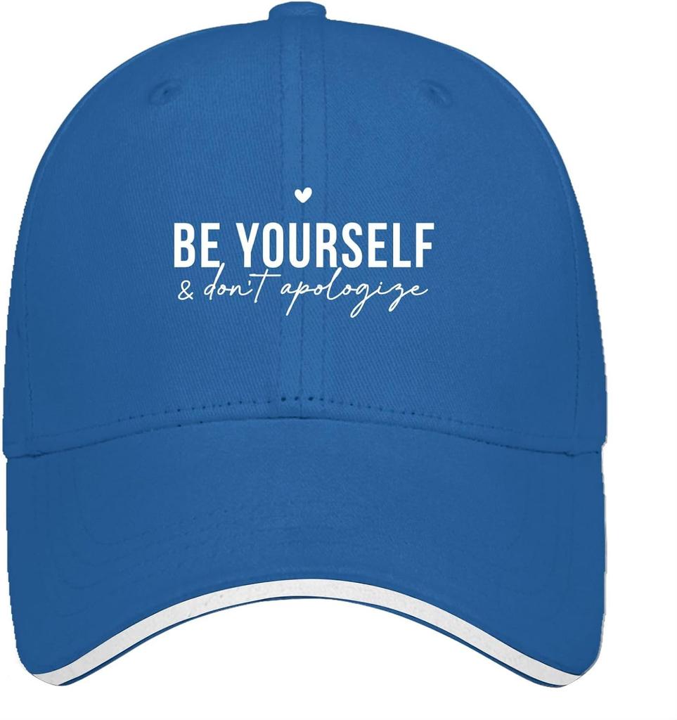Be Yourself Dont Apologize Adjustable Baseball Cap Polyester Casual Sun Protection Sports Cap