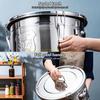 Large Capacity Nonrust Steel Sealed Container 6L Commercial Kitchen Bucket For Dry Good Coffee Flour Rice Storage Top Sale