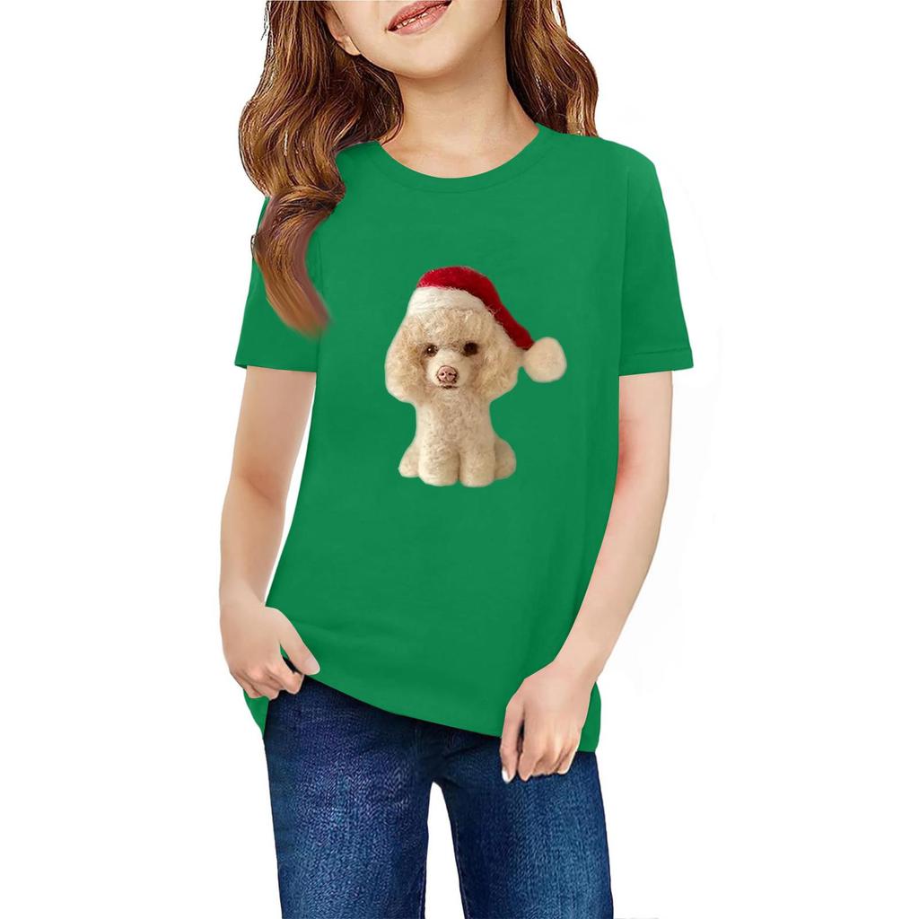 Children's Short Sleeve Neck T-Shirt Animal Print Daily Casual Top
