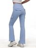 European & American High-Waisted Wide-Leg Cargo Yoga Pants - Flare & Hip-Lifting Design