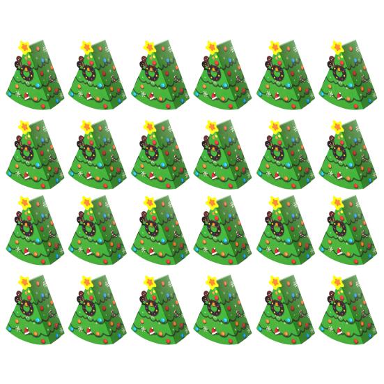 Christmas Candy Boxes Tree Shaped Candy Packaging Box Small Paper