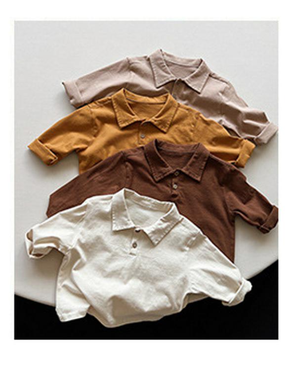 Knock Has Style: Trendy Korean-Style Children's Long-Sleeved Shirt for Spring & Autumn 2025