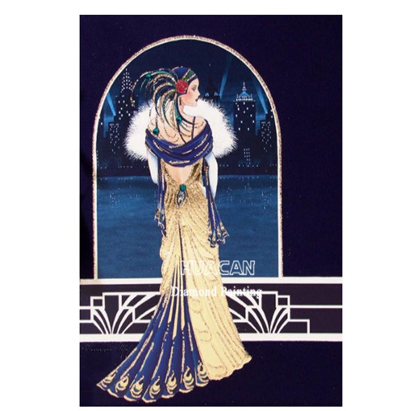 

Huacan Алмазная картина Full Drill 5d Красота Декор для дома Мозаика Девушка Алмазная вышивка Леди Алмазное искусство Full Square 20*30 cm