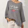 IHUASU Women's Fashion Casual Long Sleeve O-Neck Blouses & Shirts Elegant