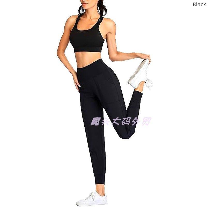 

Export plus Size Spring & Fall Women s High-Waist Quick-Drying High Elasticity Outdoor Running Sports Yoga Skinny Trousers 336 Black L