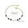 JUSTOP European & American Beaded Bracelet with Natural Stone and 18K Gold Plating