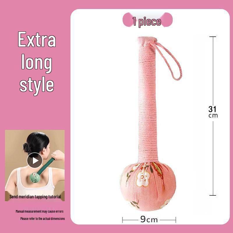 Handmade Cartoon Silk Mugwort Meridian Tapping Massage Hammer with Tassel.