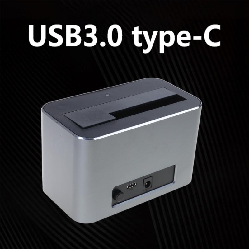 Solid Disk Case USB3.0 Typ C Festplatten-Dockingstation für 2,5- und 3,5-Zoll-Laufwerke Unterstützt Offline-Klonen