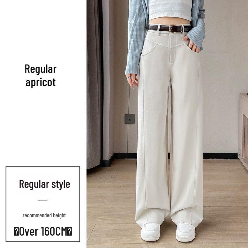 

Women s High-Waist Wide-Leg Suit Pants, Slimming Draped Trousers for Spring/Autumn 2026 2XL for 130-145 lbs