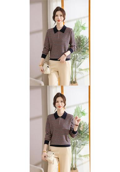Mom's Winter Wear Lapel Knit Loose Sweater: 2026 New Style Autumn & Winter Base Layer for Middle-Aged and Elderly