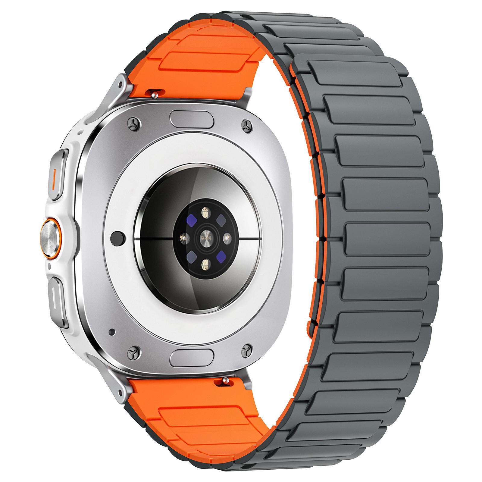 

For Samsung Galaxy Watch Ultra 47mm Silicone Band Magnetic Sport Band Strap J