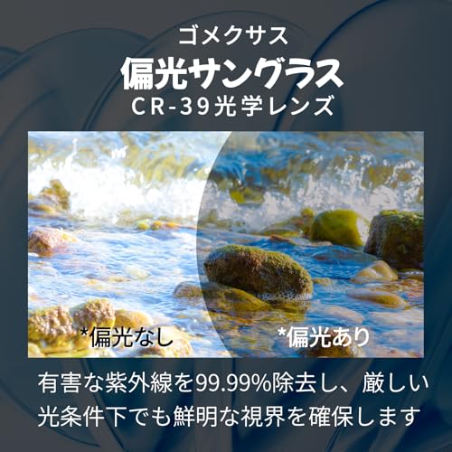 GOMEXUS J15 Polarized Sunglasses, Designed for Fishing, Sports, and Golf, Driving, Hiking, and Sailing, with CR-39 High-Precision Optical Lenses, Anti