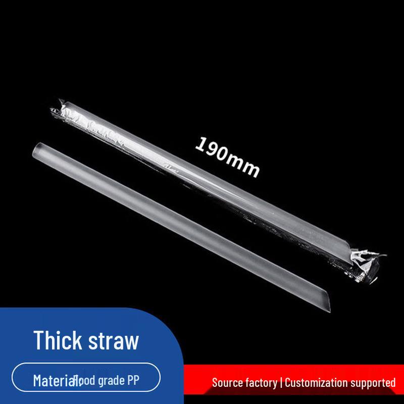 HUIHUADU Disposable PP Thick Straws