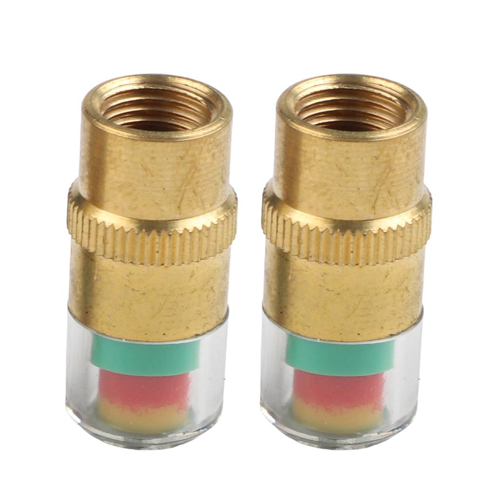 Car Tire Pressure Covers 4 Pcs with Color Coded Display Valve Stem Covers for 24 BAR Monitoring Fits Most Vehicle Tires